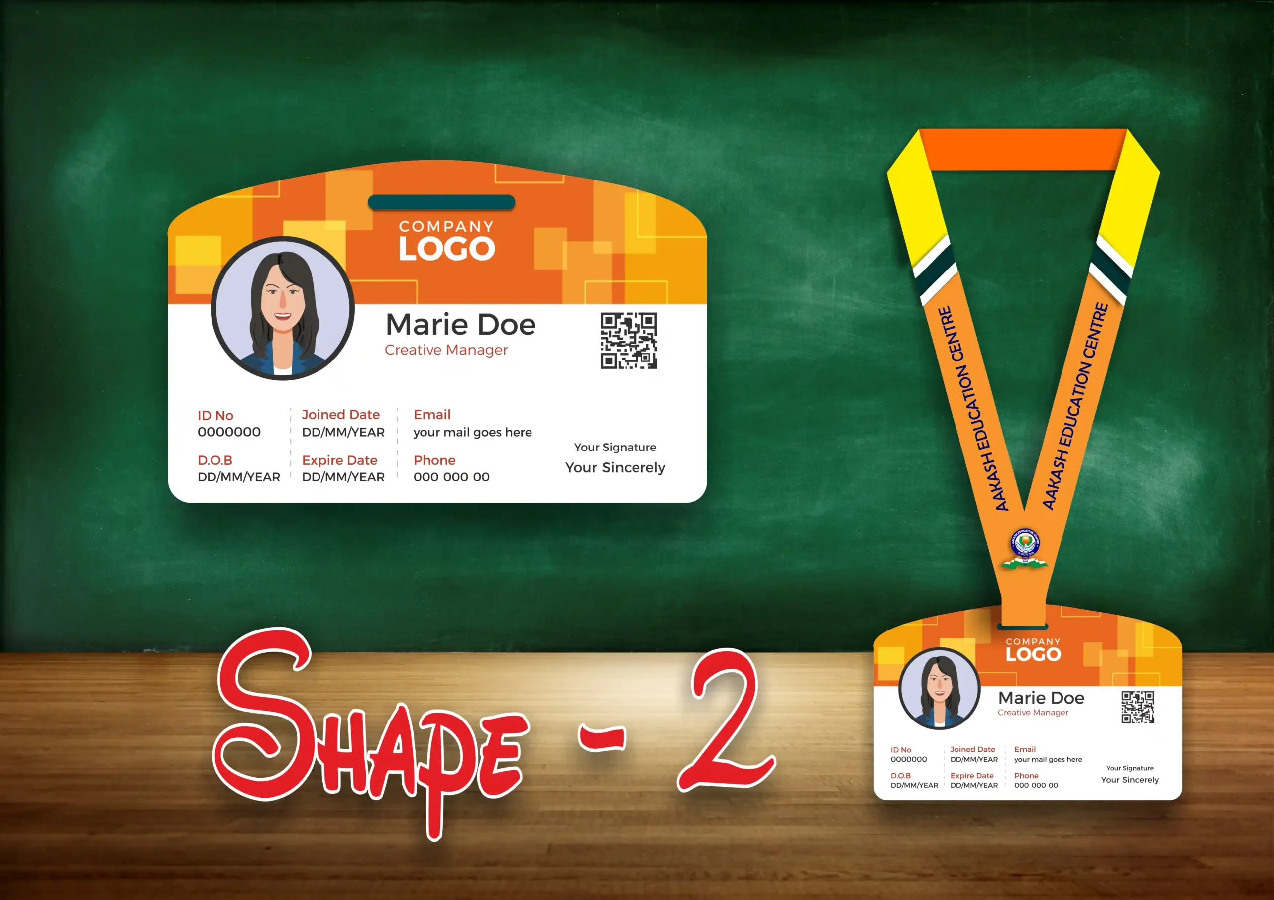 SHAPE - 2 ACRLIC ID CARD Shape 2 Acrylic ID Card - Image 1
