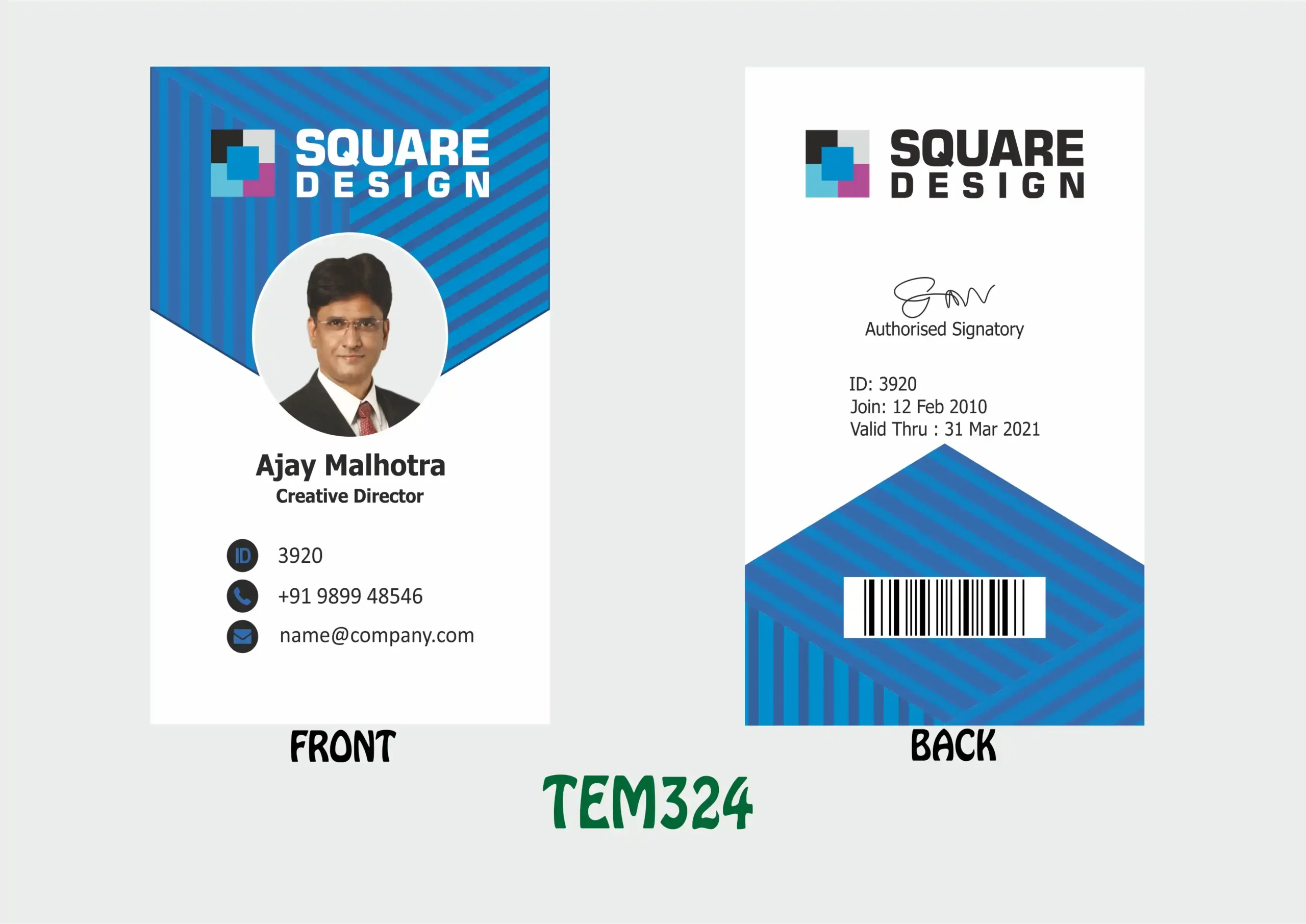 TEM-324 ID Card - TEM324 - Image 1