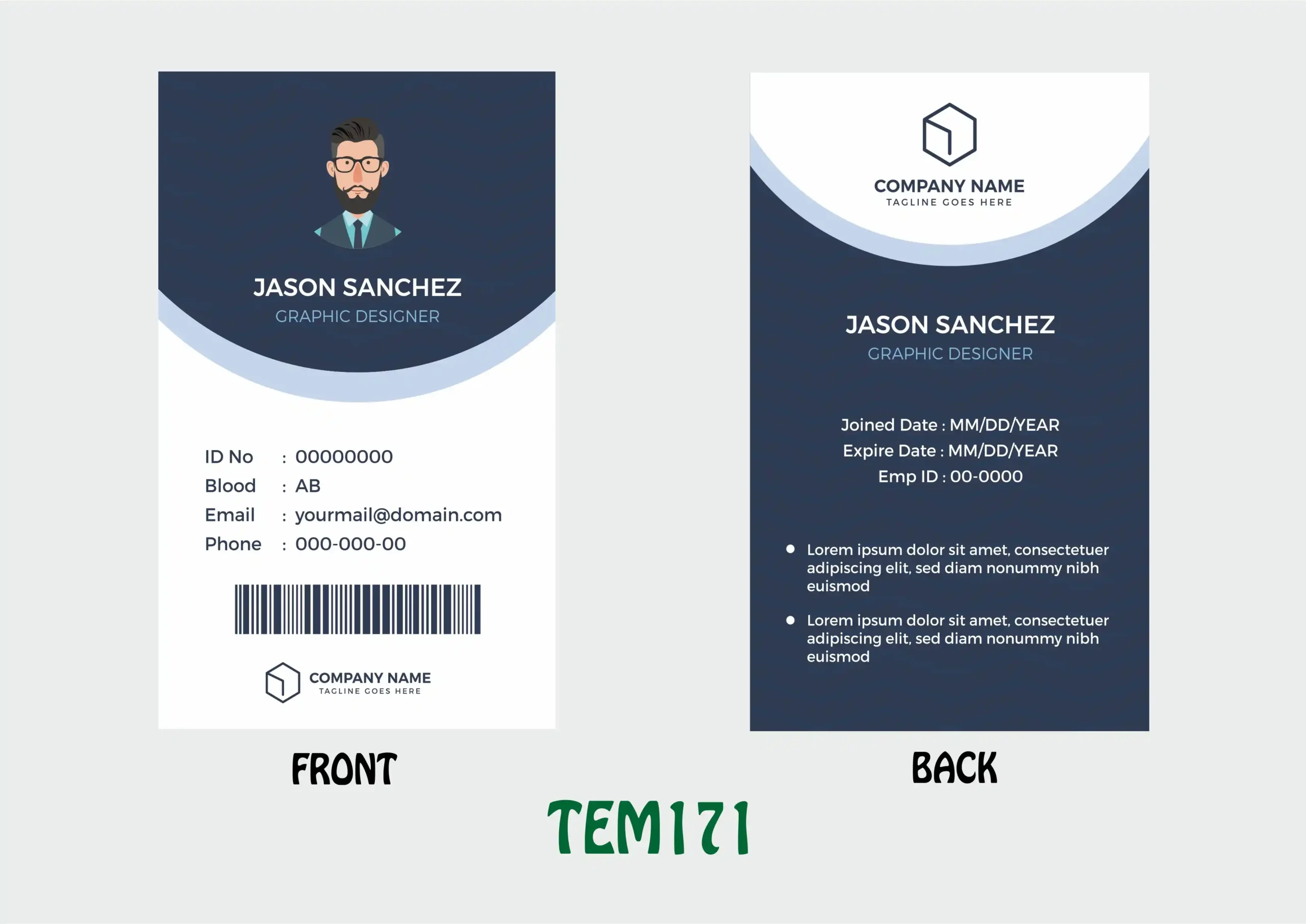 TEM171 ID Card - TEM171 - Image 1
