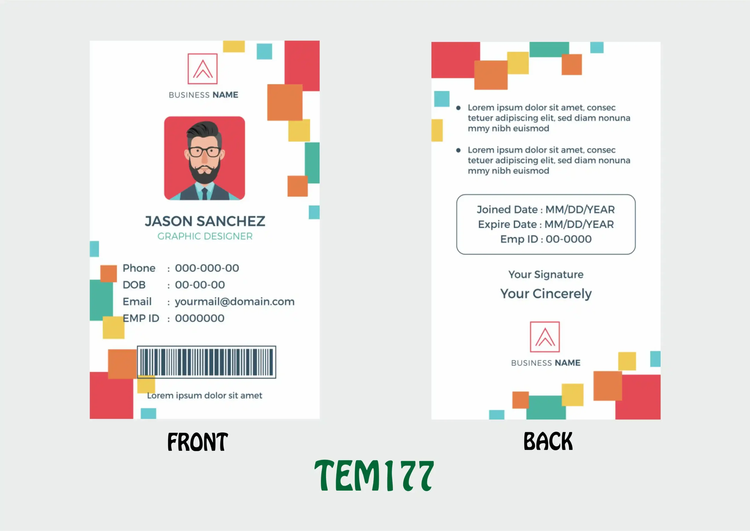 TEM177 ID Card - TEM177 - Image 1